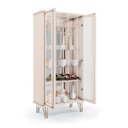 Ver imagem 2 de Cristaleira de Vidro com Led e Espelho Lucie Off White H01 - D’Rossi