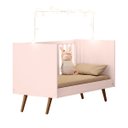 Ver imagem 7 de Conjunto Quarto Bebê Q Encanto Retrô Rosa: Cômoda Sapateira 4 Gavetas e Berço Qmovi