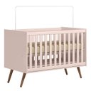 Ver imagem 5 de Conjunto Quarto Bebê Q Encanto Retrô Rosa: Cômoda Sapateira 4 Gavetas e Berço Qmovi
