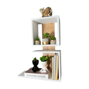 Ver imagem 1 de Nicho Decorativo em Mdf com Prateleiras no Branco com Madeirado