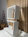 Ver imagem 5 de Nicho Decorativo em Mdf com Prateleiras no Branco com Madeirado