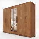 Ver imagem 2 de Guarda-Roupa Casal com Pés e Espelho 8 Portas 4 Gavetas Titanium