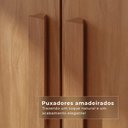 Ver imagem 7 de Guarda-Roupa Casal com Pés e Espelho 8 Portas 4 Gavetas Titanium