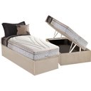 Ver imagem 1 de Cama Box Baú Solteiro: Colchão Molas Herval Maxspring American + Base CRC Suede Clean(88x188)