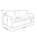 Ver imagem 5 de Sofá Cama Retrátil para Sala de Estar 194cm Una K01 Veludo Rosê - Lyam Decor