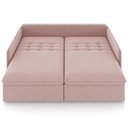 Ver imagem 3 de Sofá Cama Retrátil para Sala de Estar 194cm Una K01 Veludo Rosê - Lyam Decor