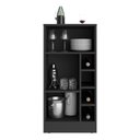 Ver imagem 3 de Bancada Balcão/mesa de Cozinha com Adega 1 Porta E espelho Multimóveis Mp2248 Preto