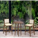 Ver imagem 1 de Kit 2 Banquetas Sila Marrom/Imbuia/Off