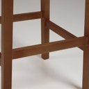 Ver imagem 6 de Kit 2 Banquetas Sila Estrutura em Madeira Maciça Imbuia com Estofado Bege Tela Lisa