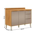Ver imagem 4 de Balcão Cozinha Plena 120cm 2 Portas 3 Gavetas C/ Tampo