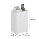 Ver imagem 6 de Quarto de Bebê Completo com 1 Berço Cama 1 Roupeiro 1 Cômoda Sol Branco