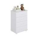 Ver imagem 3 de Quarto de Bebê Completo com 1 Berço Cama 1 Roupeiro 1 Cômoda Sol Branco