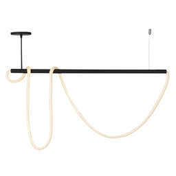 Lustre Pendente Corda Preto 95cm 60w 3.000k Cordone Ilunato - 2