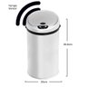 Lixeira Automática Inox 12 Litros Premium Sensor Banheiro Cozinha Escritório Kzi - 2