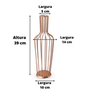 Ver imagem 5 de Kit 02 Porta Rolha de Ferro Garrafa Decorativo Pintura Rose Gold