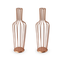 Ver imagem 1 de Kit 02 Porta Rolha de Ferro Garrafa Decorativo Pintura Rose Gold