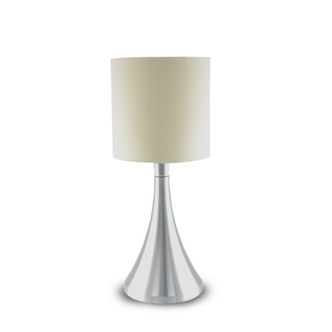 Luminária Abajur de Mesa Sala Quarto 358 Escovada Cúpula Cru 1 Lâmpada Bivolt