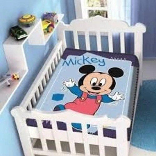 Cobertor de Bebê Raschel Mickey Jolitex Mickey 63014000 Passinho - 2