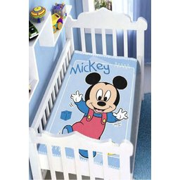 Cobertor de Bebê Raschel Mickey Jolitex Mickey 63014000 Passinho - 3