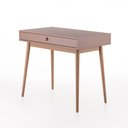 Ver imagem 3 de Escrivaninha Liva 1 Gaveta 90 Cm X 53 Cm Rosa Blush