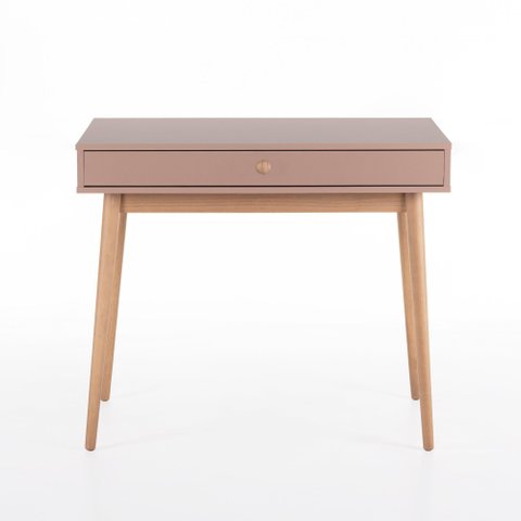 Escrivaninha Liva 1 Gaveta 90 Cm X 53 Cm Rosa Blush