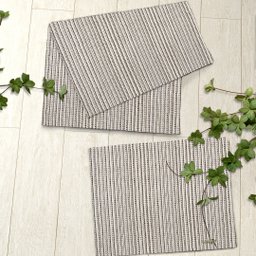 Kit Cozinha Tapete 2 Peças Capacho Antiderrapante 65cm X 45cm Decoração Algodão Tear Artesanal Rústi - 2