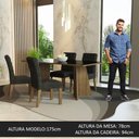Ver imagem 7 de Conjunto Sala de Jantar Mesa Tampo de Vidro 4 Cadeiras Rustic-preto-oxford Harper Madesa