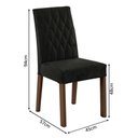Ver mais imagens de Conjunto Sala de Jantar Mesa Tampo de Vidro 4 Cadeiras Rustic-preto-oxford Harper Madesa
