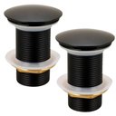 Ver imagem 1 de Kit 2 Valvula Lavatorio Pia Banheiro Click 1 1/4 Inox Preto