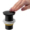 Ver imagem 5 de Kit 2 Valvula Lavatorio Pia Banheiro Click 1 1/4 Inox Preto