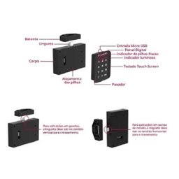 Fechadura Eletrônica Digital Soprano 1701 Armário Gaveta - 5