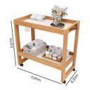 Ver imagem 6 de Carrinho Multiuso Organizador Apoio Banheiro com Rodinhas:pérola