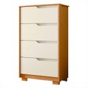 Ver imagem 5 de Cômoda para Quarto 4 Gavetas 70cm Sole Flex Off/Cinamomo - Albatroz