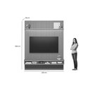 Ver imagem 3 de Estante P/ Sala até 85 Pol Modular 2.2 Ripado C/ 2 Portas 1 Prat. 219x250cm Tauari/gris Fosco -