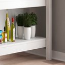 Ver imagem 7 de Ilha Bancada Alta para Cozinha 2 Prateleiras 120cm x 90,5cm Denver Branco