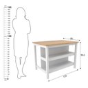 Ver mais imagens de Ilha para Cozinha 2 Prateleiras CD-1019 Denver 