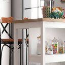 Ver imagem 4 de Ilha Bancada Alta para Cozinha 2 Prateleiras 120cm x 90,5cm Denver Branco