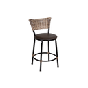 Ver imagem 2 de Kit 2 Banquinhos Baixo Cozinha Americana de Fibra Sintetica:capuccino/marrom