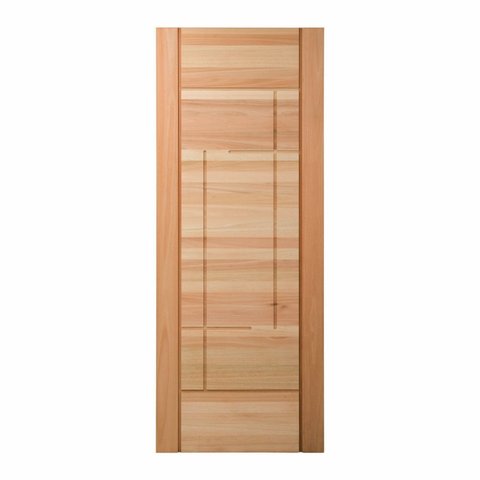 Folha de Porta Maciça em Eucalipto Acabamento Natural 210x60cm PM92 Moderne Cruzeiro Portas Natural