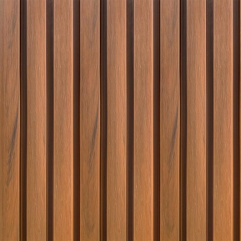 Painel Ripado Wpc Externo Cor Amendoa 2,90m X 20cm (0,58m²) Woopo