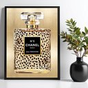 Ver imagem 1 de Quadro Decorativo Fashion Perfume Oncinha 33x24cm - com Vidro:moldura Preta