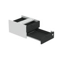 Ver imagem 2 de Gaveteiro Aéreo GA02G P15 2 Gavetas MDF-MDP com Trava Cinza-Preto Pandin Móveis