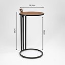 Ver imagem 2 de Mesa Para Braço De Sofá Supreme Acabamento Couro Marrom
