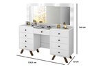 Ver imagem 4 de Penteadeira Camarim 9 Gavetas Retro Mila C/led -espelho- Gaveta Maquiagem -branco