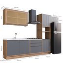 Ver imagem 4 de Cozinha Modulada 5 Peças 9 Portas 3 Gavetas com Divisor de Talheres 1 Nicho para Forno Viena 