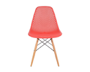 Ver imagem 4 de Cadeira de Jantar Eames Colmeia na Cor Vermelha Base Madeira Eiffel Sala Cozinha
