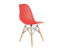 Ver imagem 3 de Cadeira de Jantar Eames Colmeia na Cor Vermelha Base Madeira Eiffel Sala Cozinha