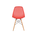 Ver imagem 5 de Cadeira de Jantar Eames Colmeia na Cor Vermelha Base Madeira Eiffel Sala Cozinha