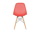 Ver imagem 5 de Cadeira de Jantar Eames Colmeia na Cor Vermelha Base Madeira Eiffel Sala Cozinha