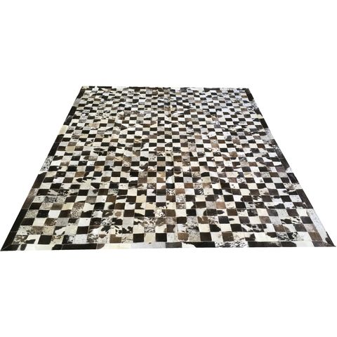 Tapete de Couro Marrom Café Malhado 3,00x4,00 com Bordas